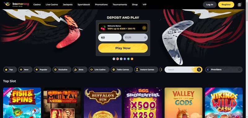 Pregled boomerang bet casino